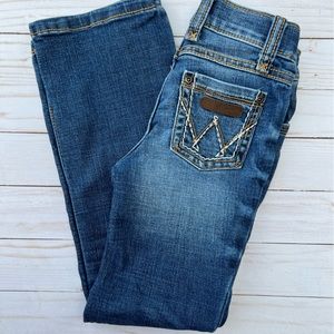 Wrangler Girls' Stitch Patch Boot Cut Jeans